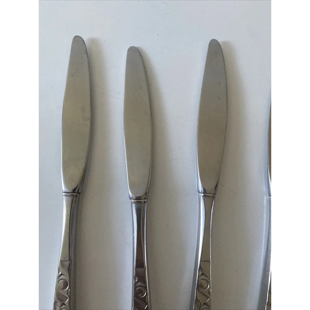 5 Dinner Knives Hollow 1847 Rogers IS International NAVAHO Stainless 8 7/8